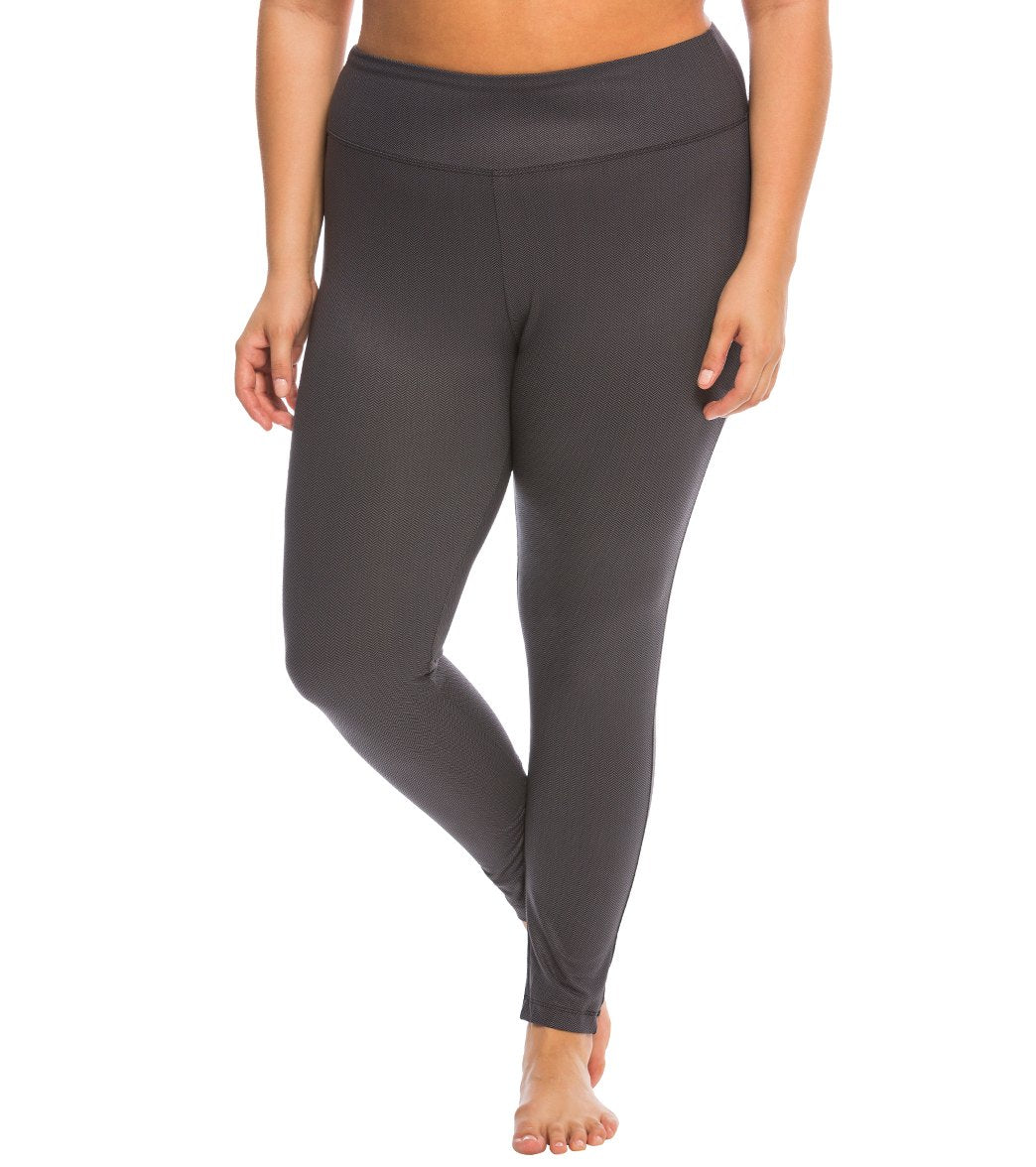 Marika Plus Size Printed Flat Waist Yoga Leggings