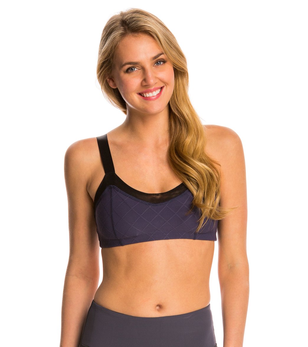 Beyond Yoga Quilted Mesh Lined Yoga Sports Bra