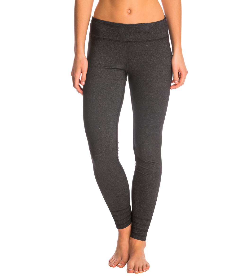 Marika Jordan Trim To Hem Heather Sanded Yoga Leggings