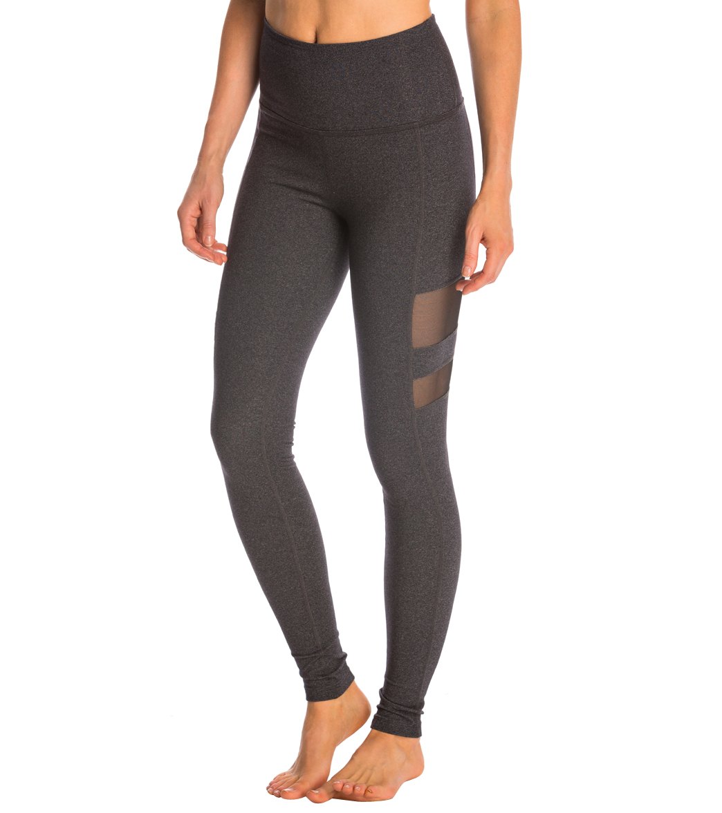 Beyond Yoga High Waist Striped Mesh Yoga Long Leggings